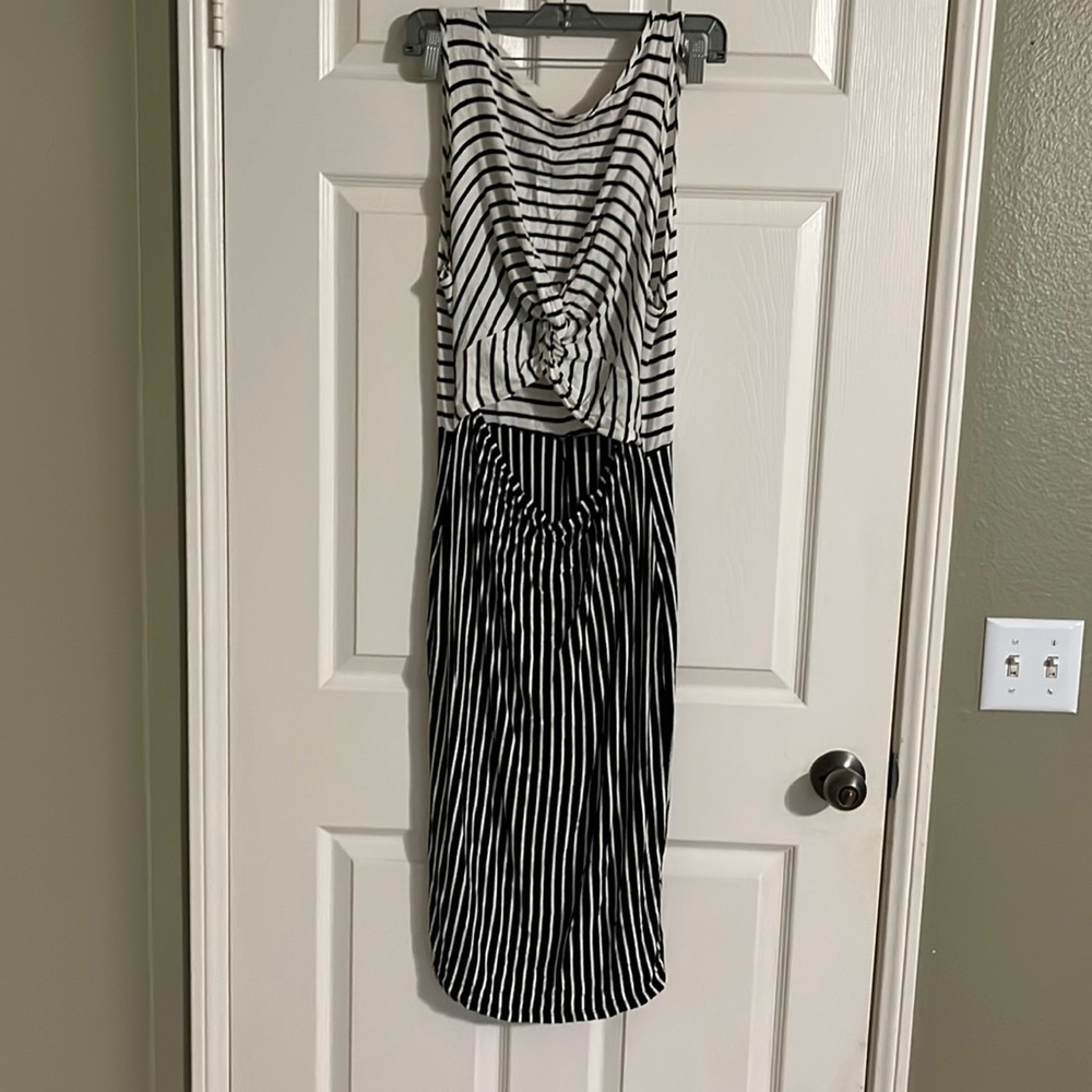 Fashion To Figure Plus Size 0 Dress black and white striped